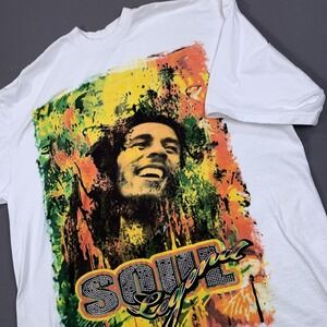Soul Legend Shirt Men 3X Tall Bob Marley Graphic Tee Soul Legend Reggae VTG Y2K